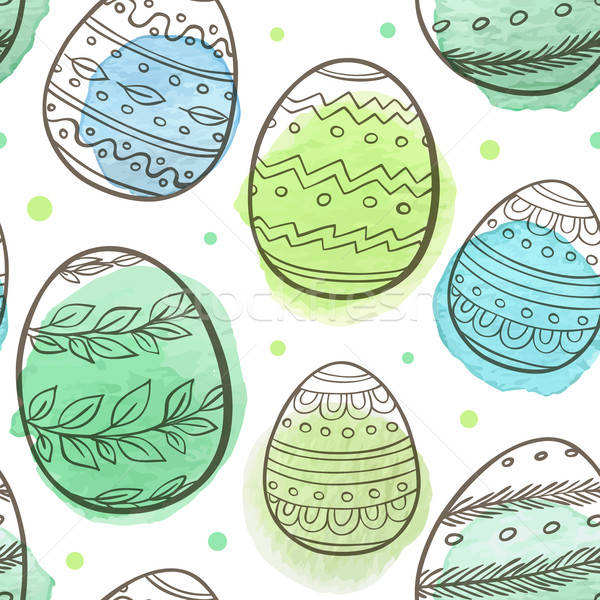 Green Easter seamless pattern Stock photo © Artspace