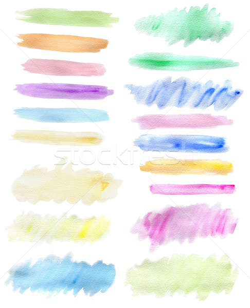 Abstract horizontal watercolor blots  Stock photo © Artspace
