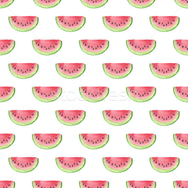 Sommer Wasserfarbe Wassermelone Scheiben rot Stock foto © Artspace