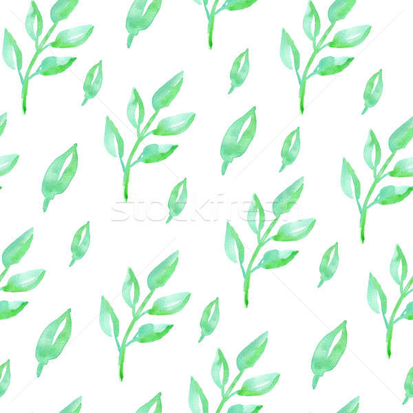 Pattern with green leaves Stock photo © Artspace