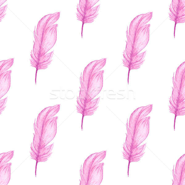 Pattern with pink feathers Stock photo © Artspace