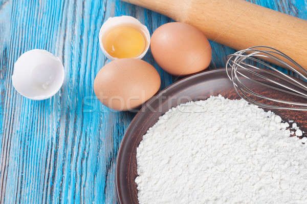 Eggs, egg yolk and flour  Stock photo © Artspace
