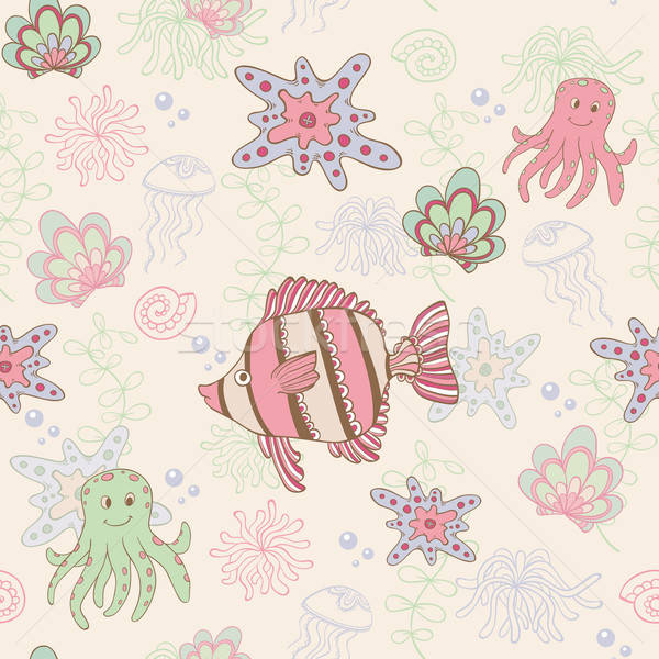 Pesce vettore polpo texture mare Foto d'archivio © Artspace