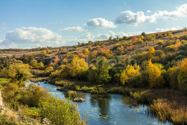 Magnífico río canón caída vista soleado Foto stock © artsvitlyna