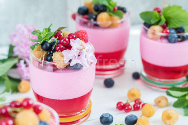 Lata Berry słodkie żywności maliny jagody Zdjęcia stock © artsvitlyna