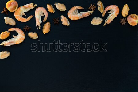 Stock photo: Preparing fresh seafood in the kitchen