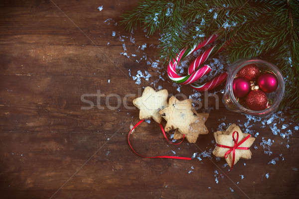 [[stock_photo]]: Noël · ny · sombre · nouvelle · année · cookies