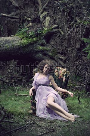 Sensual woman in nature scenery Stock photo © arturkurjan