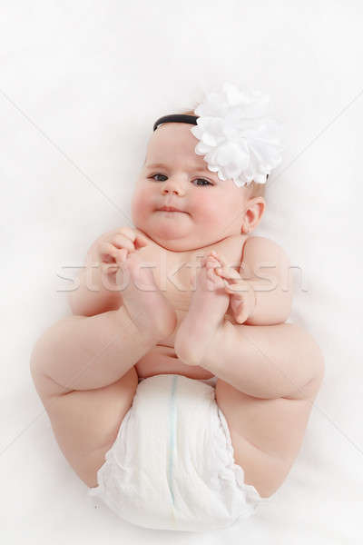 Stock photo: grinning infant baby