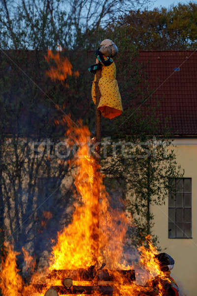 big fire, burning witches Stock photo © artush