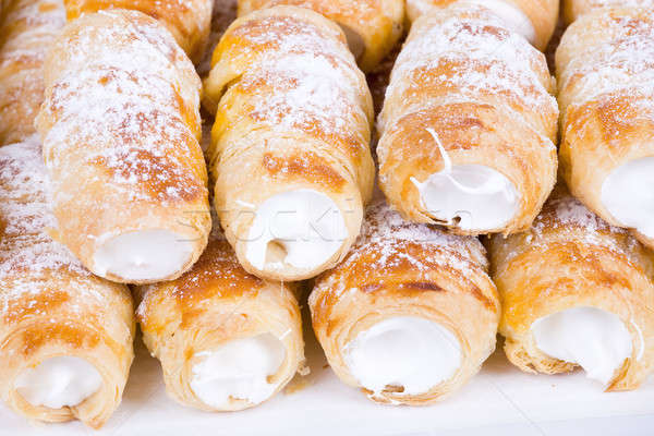 tube of pastry filled with snow Stock photo © artush