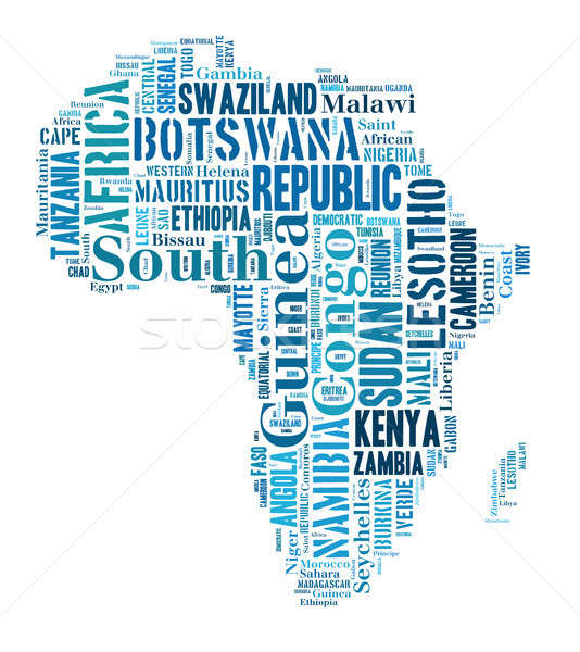 África países forma continente boceto África Foto stock © artush