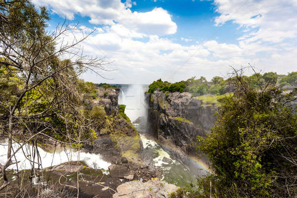 The Victoria falls with mist from water Stock photo © artush