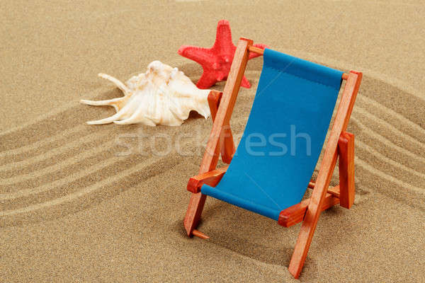 Still Life with seashell, starfish and sun lounger Stock photo © artush