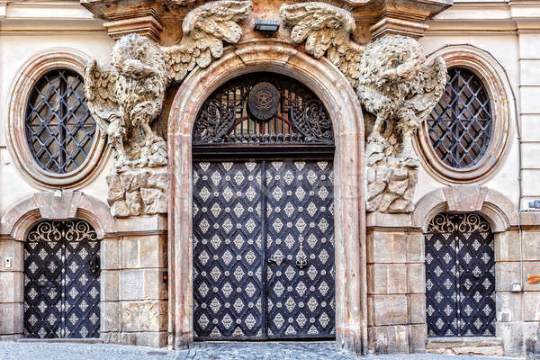 Entrance of italy embassy in Prague Stock photo © artush