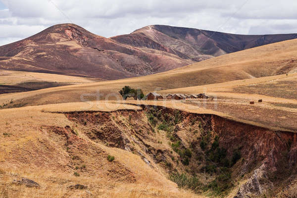 Traditional Madagascar highland landscape Stock photo © artush