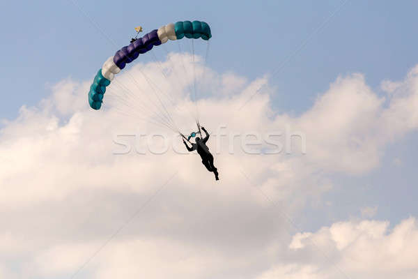 unidentified skydivers, parachutist Stock photo © artush