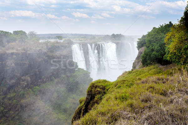 The Victoria falls with mist from water Stock photo © artush