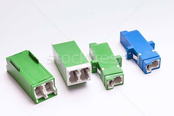 Group of fiber optic adapters SC and LS Stock photo © artush