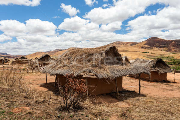 Traditional Madagascar hill landscape Stock photo © artush