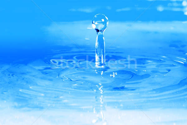 Kék vízcsepp csobbanás kép szép közelkép Stock fotó © artush
