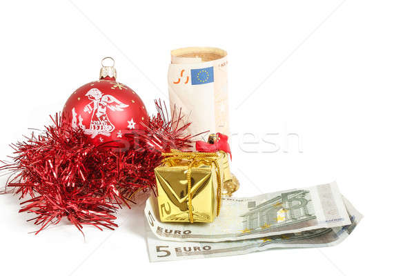 money concept with euro banknotes for christmas gifts Stock photo © artush