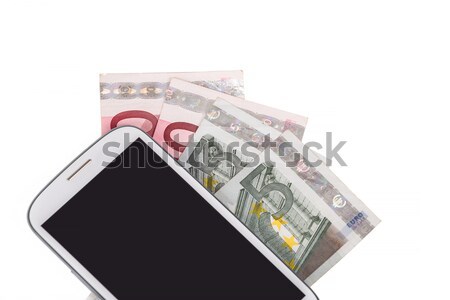 cellphone and money on white Stock photo © artush