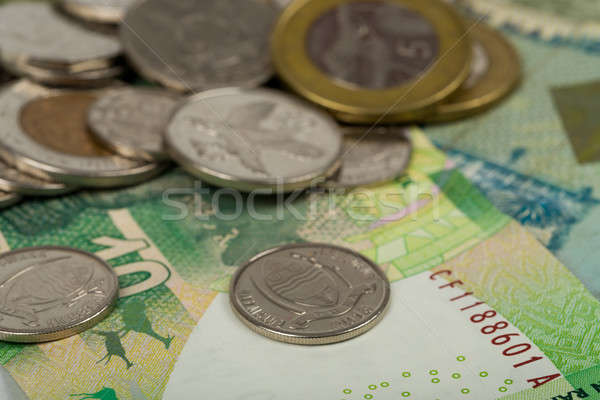 Dél-afrikai országok bankjegyek érmék Botswana dollár Stock fotó © artush