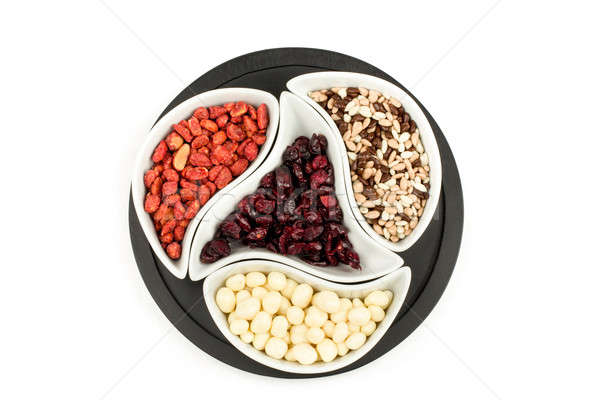 almonds in chocolate, cranberries and walnuts Stock photo © artush