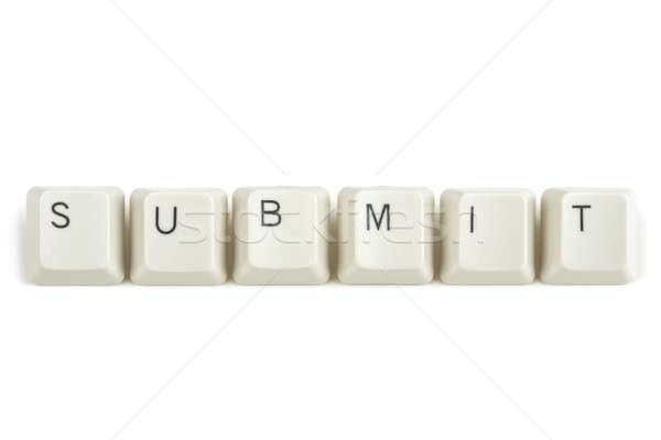 submit from scattered keyboard keys on white Stock photo © artush
