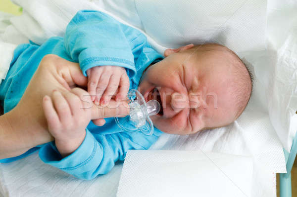 crying newborn baby infant in the hospital Stock photo © artush