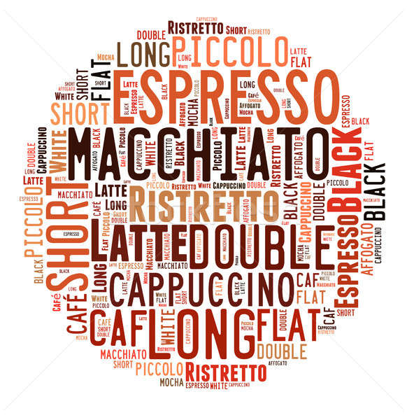 coffee drinks words cloud collage Stock photo © artush