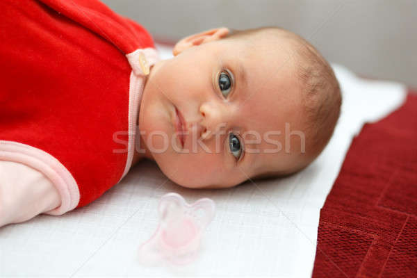 baby in red dress Stock photo © artush