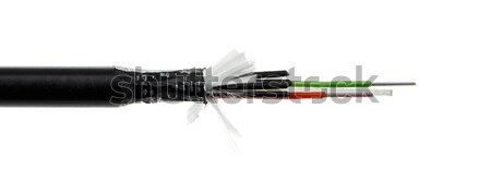 Stock photo: Fiber optic cable detail isolated on white