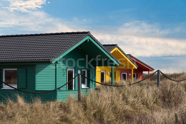 colorful wooden tiny houses on the island Stock photo © artush