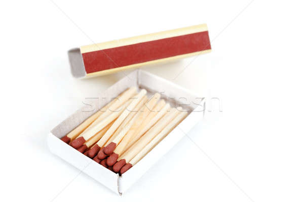 Safety matches in box on white Stock photo © artush