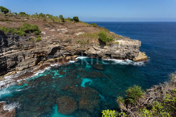 Kustlijn eiland droom bali punt beroemd Stockfoto © artush