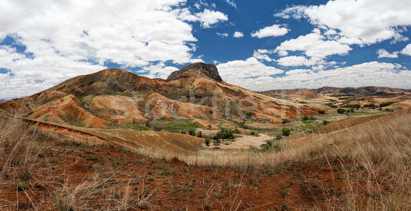 Traditional Madagascar hill landscape Stock photo © artush