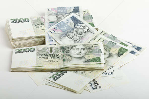 Ceh bancnote mie valoare doua cinci Imagine de stoc © artush