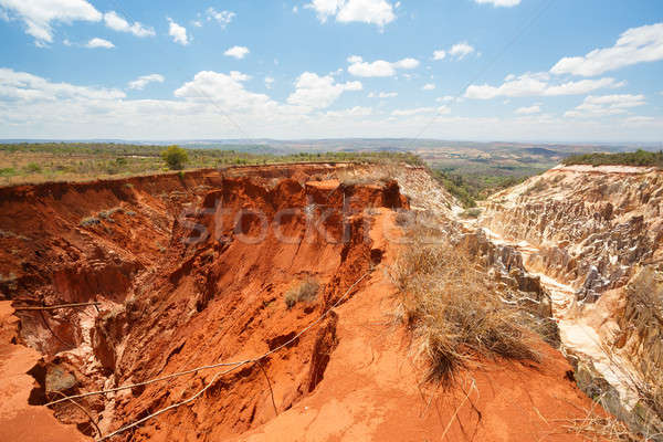 Kanyon Madagaszkár gyönyörű híres erózió park Stock fotó © artush