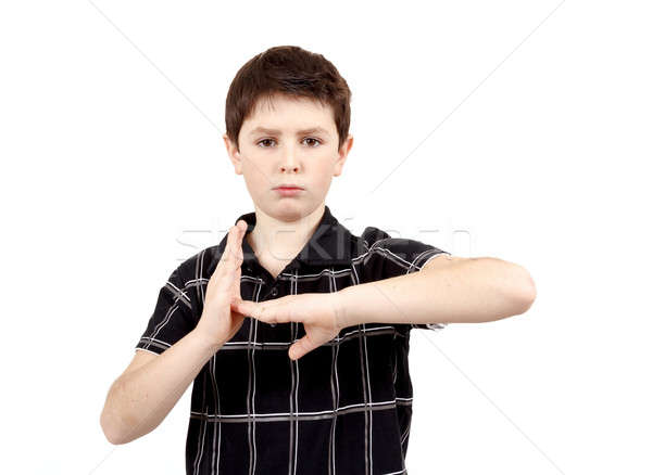 teenager gesturing time-out Stock photo © artush