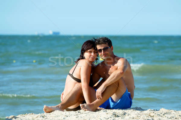 middle age couple on tunisian beach Stock photo © artush