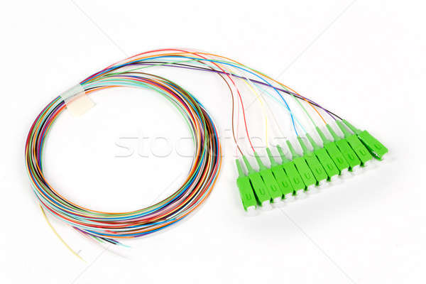 green fiber optic SC connectors Stock photo © artush