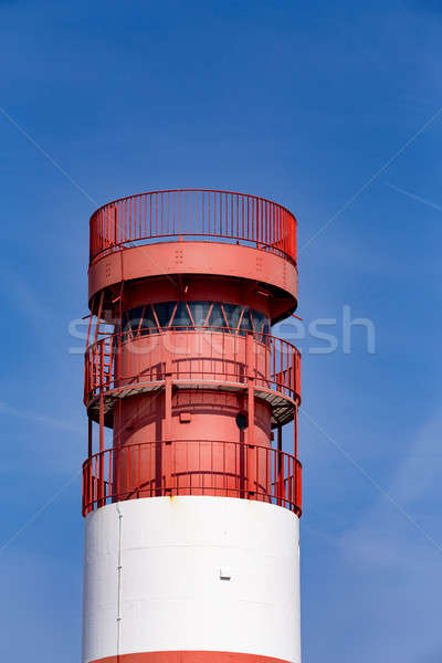 lighthouse at heligoland dune island Stock photo © artush