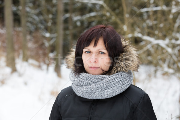 woman without makeup in winter time Stock photo © artush