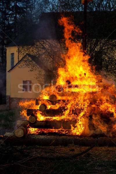 Stock fotó: Nagy · tűz · égő · vallás · keresztény · fesztivál