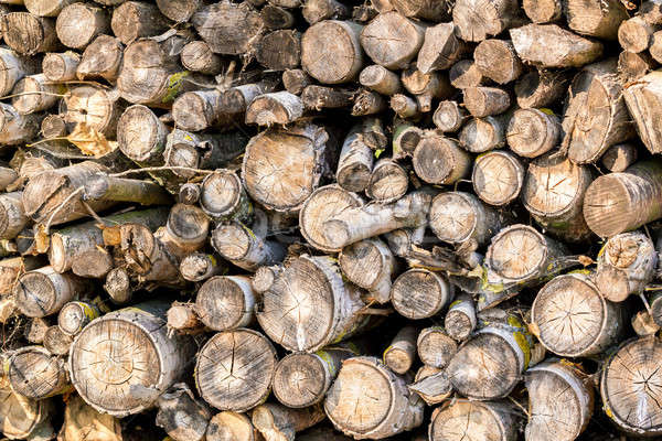 Holz Freien up Winter Heizung Stock foto © artush