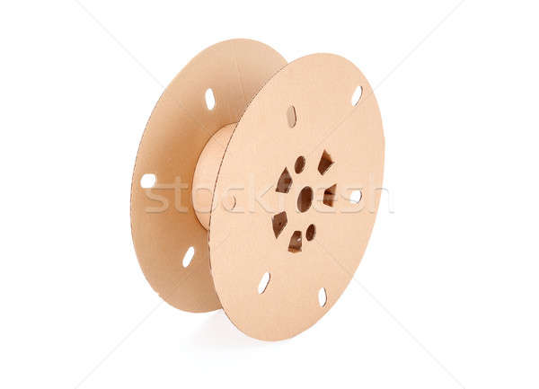 Cable drum. Industrial paper reel for fiber optic cable Stock photo © artush