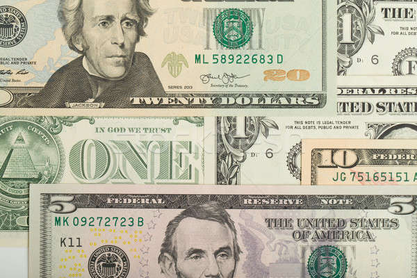 Stock photo: USA dollar money banknotes background