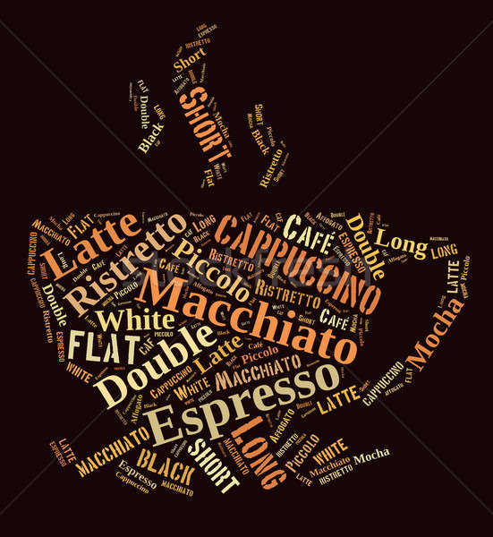 coffee drinks words cloud collage Stock photo © artush